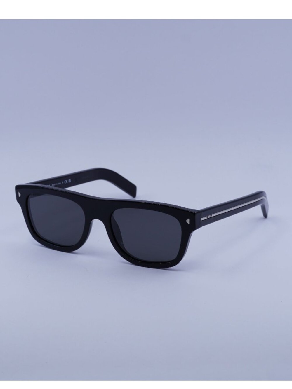 Prada PRB12S 16K731 Sunglasses Black Square Frame, Dark Grey Lenses